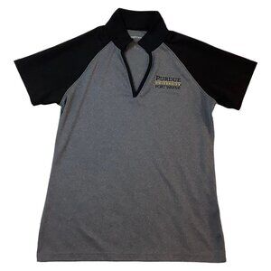 Purdue University Fort Wayne Womens Polo Shirt Size M Gray Black